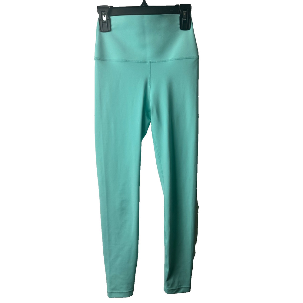 Carbon 38 Aqua Blue Leggings XXS Full Length Fitted Athleisure A45
